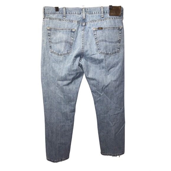 Lee Regular Fit Straight Leg Light Wash Denim Jeans Mens Size 36x30 - Picture 2 of 7